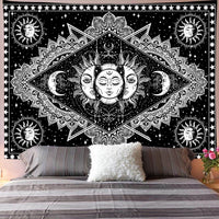 HKM-244819 Black and White 3D Digital Printed Polyester Tapestry for Home and Outdoor Use