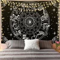 HKM-244819 Black and White 3D Digital Printed Polyester Tapestry for Home and Outdoor Use
