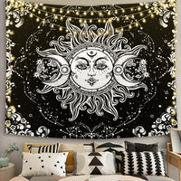 HKM-244819 Black and White 3D Digital Printed Polyester Tapestry for Home and Outdoor Use