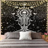 HKM-244819 Black and White 3D Digital Printed Polyester Tapestry for Home and Outdoor Use