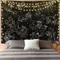 HKM-244819 Black and White 3D Digital Printed Polyester Tapestry for Home and Outdoor Use