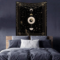 HKM-244819 Black and White 3D Digital Printed Polyester Tapestry for Home and Outdoor Use