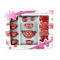 HKM-244819 Mini Porcelain Tea Set for Kids - Ceramic Art Craft Toy for Ages 5+