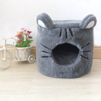 HKM-244947 Cozy Semi-Closed Round Pet Nest with Dual Use, Soft Plush and PP Cotton Filling