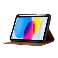 HKM-245075 Classic Leather Flip Case for Apple Tablets - Shockproof, Heat Dissipation, and Wear-Resistant Design