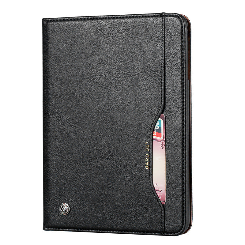 HKM-245075 Classic Leather Flip Case for Apple Tablets - Shockproof, Heat Dissipation, and Wear-Resistant Design