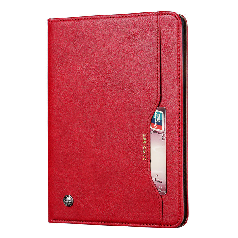 HKM-245075 Classic Leather Flip Case for Apple Tablets - Shockproof, Heat Dissipation, and Wear-Resistant Design