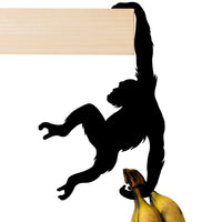HKM-245075 Wooden Chimp Hook for Indoor Wall Decoration - Modern Simplicity for Living Room and Kitchen