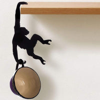 HKM-245075 Wooden Chimp Hook for Indoor Wall Decoration - Modern Simplicity for Living Room and Kitchen