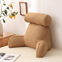 HKM-245267 Korean Style Large Backrest Cushion with Arm and Neck Support, Linen & Pearl Cotton Filling