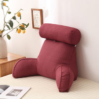 HKM-245267 Korean Style Large Backrest Cushion with Arm and Neck Support, Linen & Pearl Cotton Filling