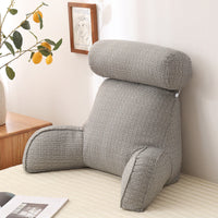 HKM-245267 Korean Style Large Backrest Cushion with Arm and Neck Support, Linen & Pearl Cotton Filling