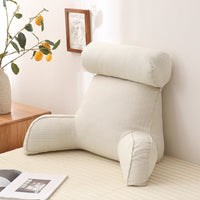 HKM-245267 Korean Style Large Backrest Cushion with Arm and Neck Support, Linen & Pearl Cotton Filling