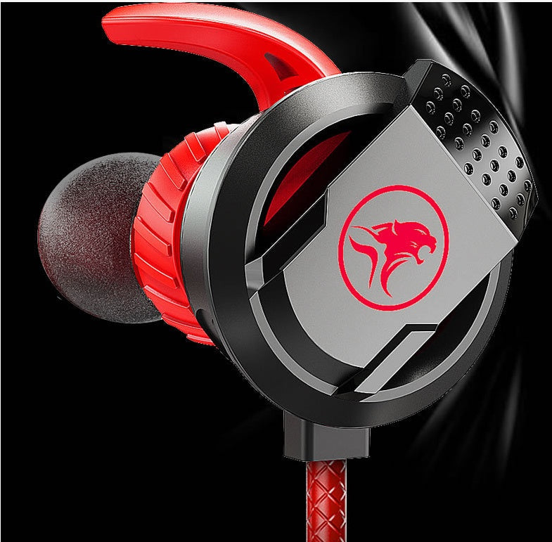HKM-245331 In-Ear Wired Gaming Headset with Long Microphone and 3.5mm Audio Adapter