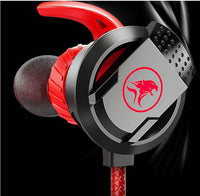HKM-245331 In-Ear Wired Gaming Headset with Long Microphone and 3.5mm Audio Adapter