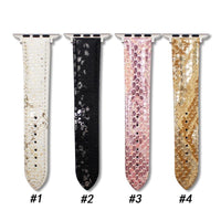 HKM-245331 Leopard Print Leather Strap for Apple Watch Series 1-6 & SE, 38mm/42mm Options Available