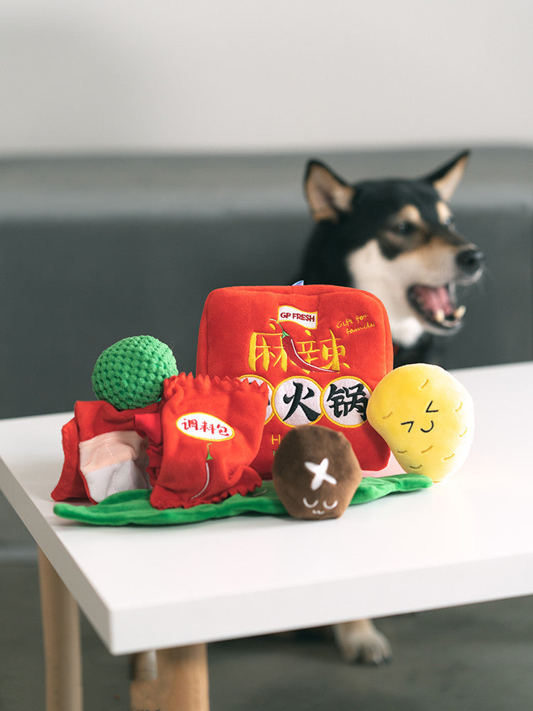 HKM-245459 Interactive Sniffing Toy for Dogs - Snail Powder & Hot Pot Fun