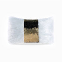 HKM-245523 Plush Sequin Bow Long Hair Hug Pillowcase for Sofa or Waist Support