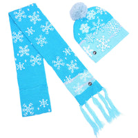 HKM-245587 Illuminated Knitted Christmas Hat with Integrated LED Lights for Adults and Kids