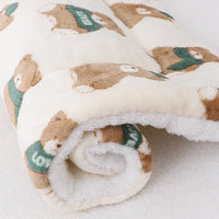 HKM-245907 Cozy Flannel Padded Pet Mat – Warm and Comfortable Dog Cushion in Various Fun Designs