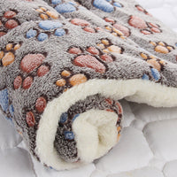 HKM-245907 Cozy Flannel Padded Pet Mat – Warm and Comfortable Dog Cushion in Various Fun Designs