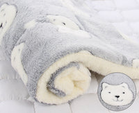 HKM-245907 Cozy Flannel Padded Pet Mat – Warm and Comfortable Dog Cushion in Various Fun Designs
