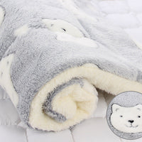 HKM-245907 Cozy Flannel Padded Pet Mat – Warm and Comfortable Dog Cushion in Various Fun Designs