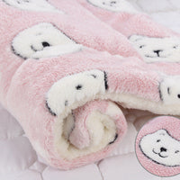 HKM-245907 Cozy Flannel Padded Pet Mat – Warm and Comfortable Dog Cushion in Various Fun Designs