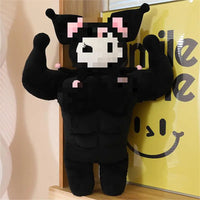 HKM-245971 Cute Kawaii Plush Doll - My Melody & Cinnamon Stuffed Toy, Soft PP Cotton, 25cm-50cm, Unisex, Ages 2 & Up