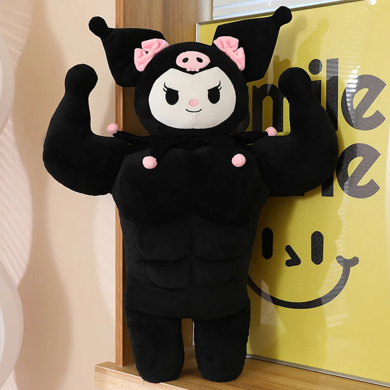 HKM-245971 Cute Kawaii Plush Doll - My Melody & Cinnamon Stuffed Toy, Soft PP Cotton, 25cm-50cm, Unisex, Ages 2 & Up