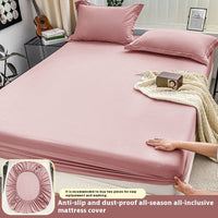 HKM-245971 Dormitory Mattress Protector Set - Fitted Sheet in Chemical Fiber, Multiple Sizes Available
