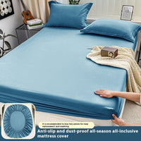 HKM-245971 Dormitory Mattress Protector Set - Fitted Sheet in Chemical Fiber, Multiple Sizes Available