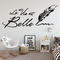 HKM-245971 European Style Personalized Black PVC Wall Stickers for Living Room & Bedroom Decoration, 30x72cm