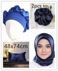 HKM-246035 Silk-like Luxury Square Cushion Cover in White, Metallic Silver, Princess Pink, and Navy - 40x40cm