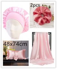 HKM-246035 Silk-like Luxury Square Cushion Cover in White, Metallic Silver, Princess Pink, and Navy - 40x40cm