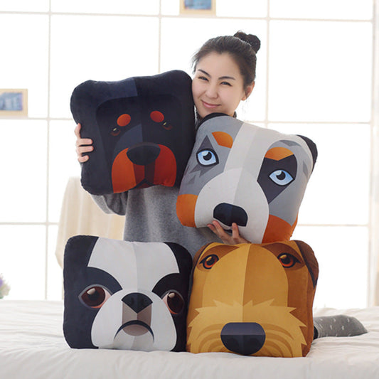 HKM-246099 Shiba Inu Plush Doll Pillow and Two-in-One Air Conditioning Quilt Set