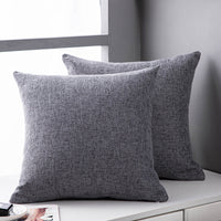 HKM-246419 Solid Color Plain Linen Pillow Cover for Living Room