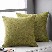 HKM-246419 Solid Color Plain Linen Pillow Cover for Living Room