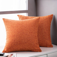 HKM-246419 Solid Color Plain Linen Pillow Cover for Living Room