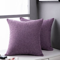 HKM-246419 Solid Color Plain Linen Pillow Cover for Living Room