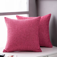 HKM-246419 Solid Color Plain Linen Pillow Cover for Living Room