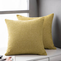 HKM-246419 Solid Color Plain Linen Pillow Cover for Living Room