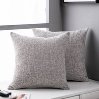 HKM-246419 Solid Color Plain Linen Pillow Cover for Living Room