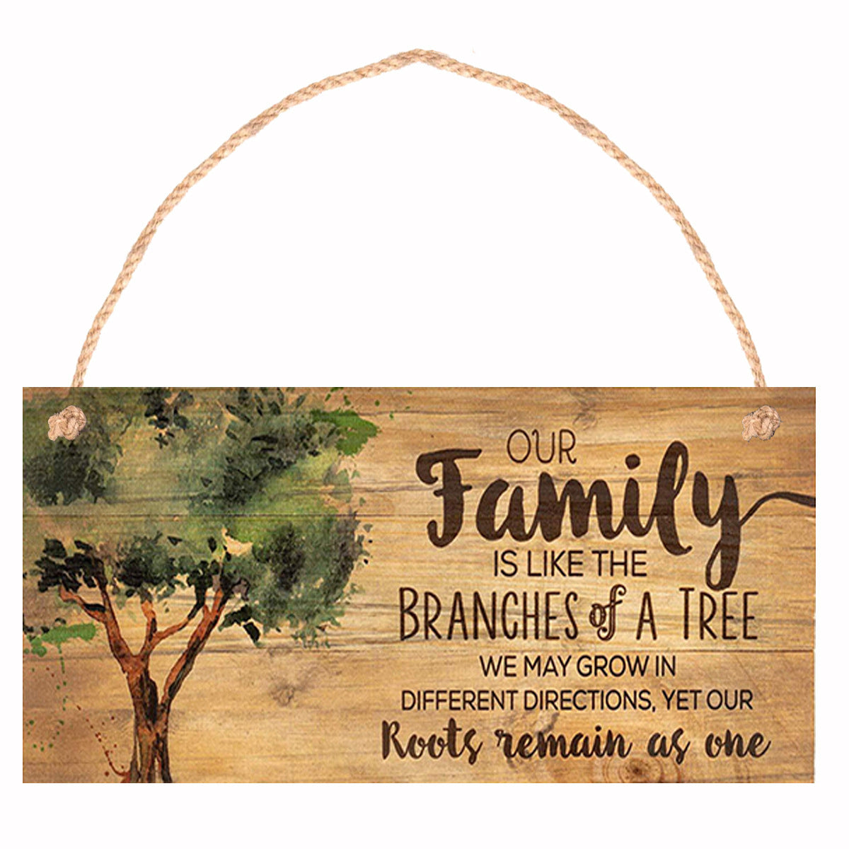 HKM-246419 Wooden Printing Pendant with Smooth Edges and Adjustable Rope, 20x10cm
