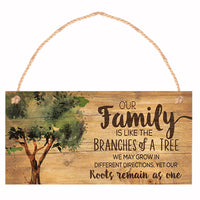HKM-246419 Wooden Printing Pendant with Smooth Edges and Adjustable Rope, 20x10cm
