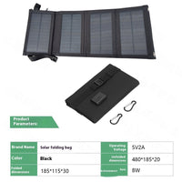 HKM-246483 8W Solar Energy Portable Folding Bag for Mobile and Small Appliance Charging