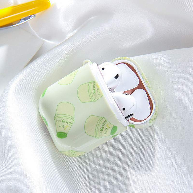 HKM-246483 Cartoon Anime PC Earphone Cover for AirPods - All-Inclusive Water Sticker Design