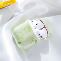 HKM-246483 Cartoon Anime PC Earphone Cover for AirPods - All-Inclusive Water Sticker Design