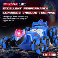 HKM-246547 Transformable Eight-Wheel RC Stunt Car with Hill-Climbing Drive and Lights