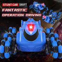 HKM-246547 Transformable Eight-Wheel RC Stunt Car with Hill-Climbing Drive and Lights